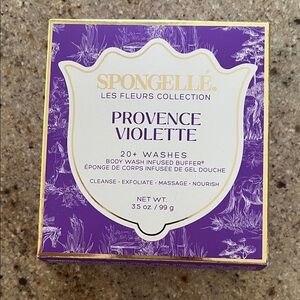 Spongellé Provence Violette Body Wash Infused Buffer - Purple & Gold Packaging